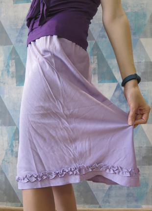 Юбка миди летняя фиолетовый комплект