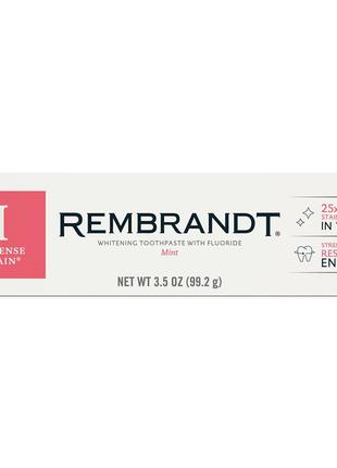 Отбеливающая зубная паста rembrandt intense stain, mint