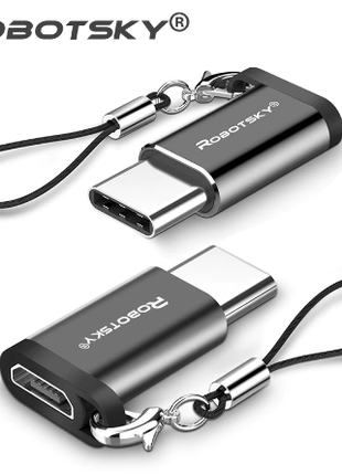 Robotsky micro USB - USB 3.1 Type-C OTG адаптер переходник переда