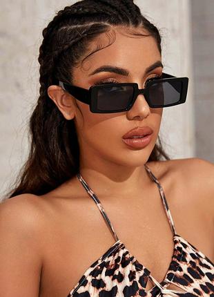 Трендовые прямоугольные солнцезащитные очки бренд лето 2021