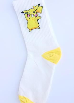 Покемоны, прикольные белые носки с пикачу⚡косплей. pokemon, же...