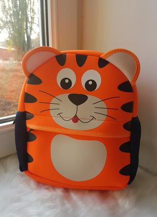 Детский рюкзак с тигренком оранжевый / рюкзак с животными