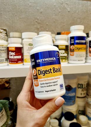 Enzymedica, Digest Basic, состав с основными ферментами, 180 шт