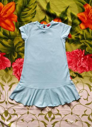 Голубое платье для девочки 5-6 лет