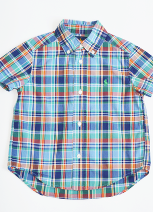Летняя рубашка в клетку ralph lauren на мальчика 2 года