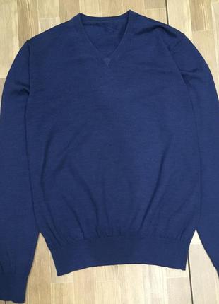 Hackett london тёплый пуловер джемпер кофта 100%меринос р-р.s