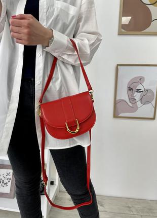 Красная сумка с длинным ремешком, сумка на плечо