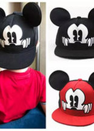 Детская кепка с ушками Микки Маус, кепки, бейсболка , новые
