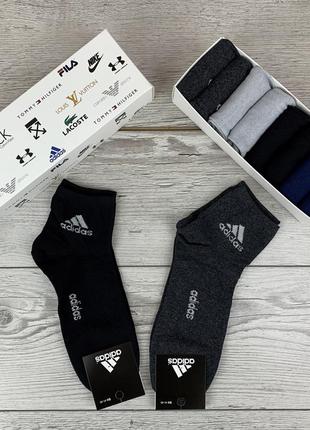 Подарунковий набір комплект 8 шт носки шкарпетки adidas