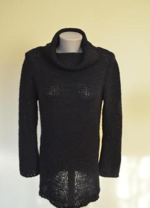 Крассивая брендовая кофта свитер черная удлиненная