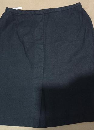 Шерстяная чёрная классическая деми юбка шерсть eastex