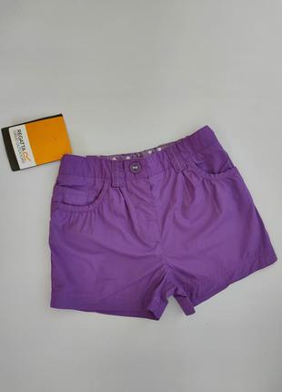 Фиолетовые шорты  из натуральной ткани regatta, 116 см,  на 5 ...