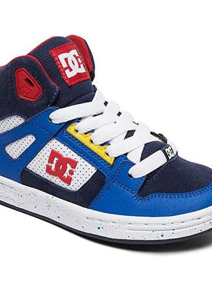 Дитячі високі шкіряні кросівки, хайтопы dc shoes, 100% оригінал