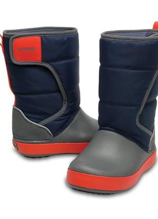 Дитячі чоботи crocs ladgepoint snow boots, 100% оригінал