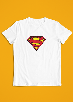 Чоловіча футболка біла супермен