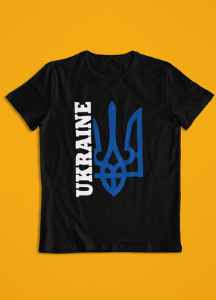Мужская футболка черная герб украины