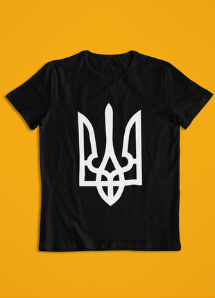 Мужская футболка черная герб украины