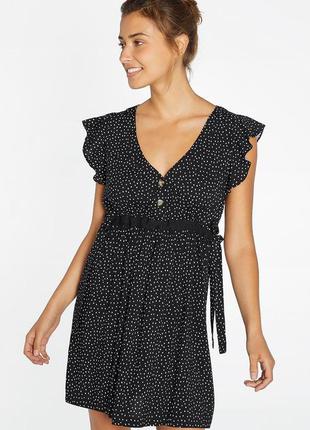 Пляжное лёгкое платье из вискозы чёрного цвета ysabel mora 85717