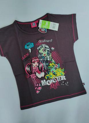 Яркая футболка для девочки monster high, 140 см,  на 10 лет