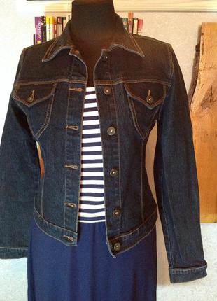 Отличная джинсовая куртка - пиджак бренда tops, р. 46-48