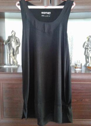 Черное платье-майка с прозрачным подолом  tcm tchibo