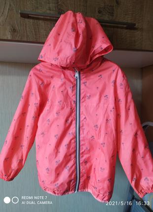 Куртка – ветровка детская Next с капюшоном , рост 110.