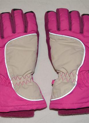 Лыжные термоперчатки краги для девочки варежки водонепроницаемые