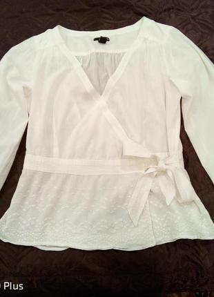 Красивая батистовая белая блузка от н& m.