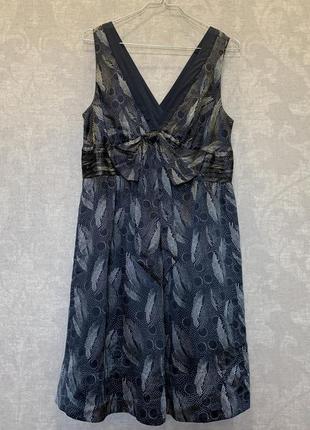 Шелковый сарафан платье бренда ted baker, размер 4, м-l