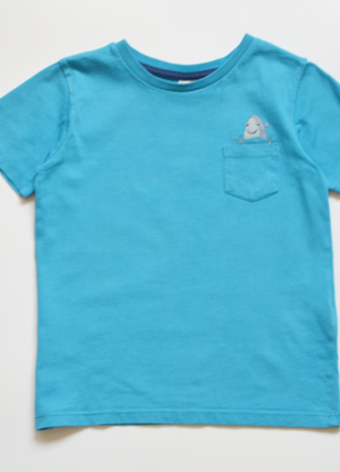 Блакитна футболка waikiki на хлопчика 4-5 років