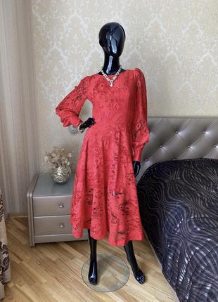 Ошатне червоне плаття gepur, новий розмір s-m