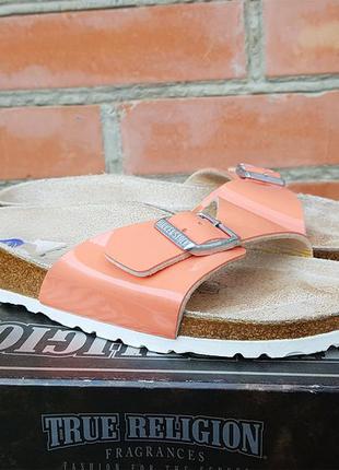 Birkenstock шлепанцы сандалии кожаные пробка made in germany о...