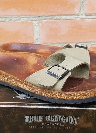 Birkenstock шлепанцы сандалии кожаные пробка made in germany о...