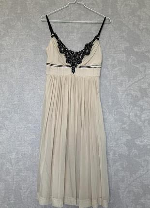 Шелковый сарафан платье размер 38, м.