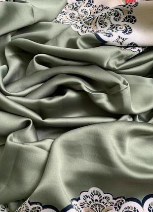Люксовый яркий большой роскошный шелковый платок палантин alvi...