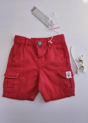 Мега крутые красные джинсовые шорты для мальчика ikks, 68 см, ...
