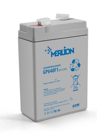 Аккумуляторная батарея Merlion AGM GP645F1 6V 4.5Ah