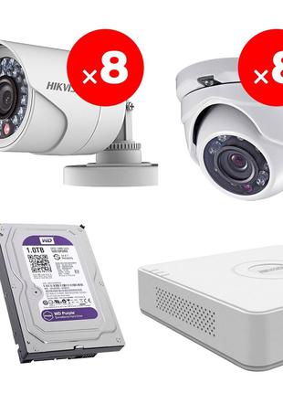 Комплект видеонаблюдения Hikvision Mix-1-16