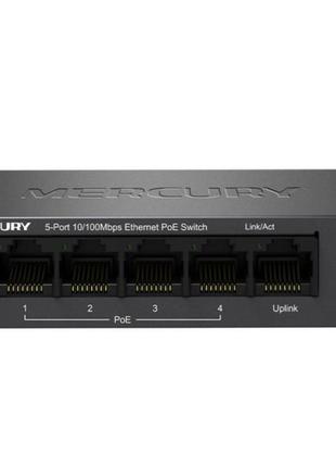 PoE коммутатор Mercury MS05CP (4xPOE, 1xLAN)