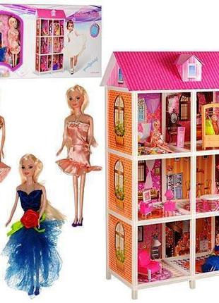Фанерный домик для кукол с мебелью