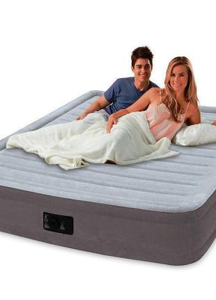 Двухспальная надувная мобильная кровать Intex 67768 со встроен...