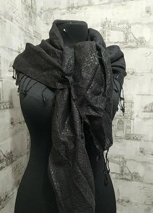 Черный шарф ширина 100 длина 100