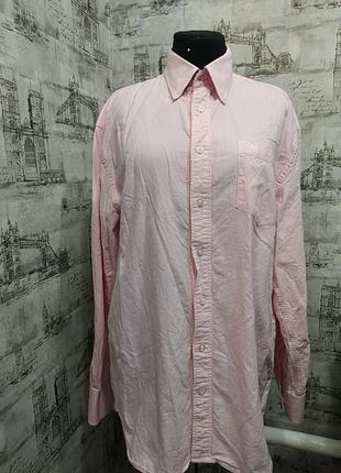 Розовая рубашка с длинным рукавом,  приятная к телу