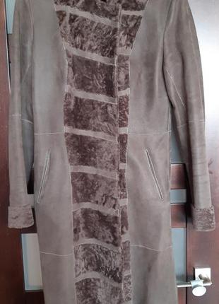 Шикарное пальто дубленка на осень (натуральная)