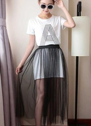 Модная прозрачная юбка