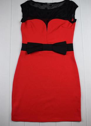 Платье красное с сеткой