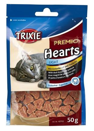 Trixie PREMIO Hearts лакомство-сердечки для котов, 50г