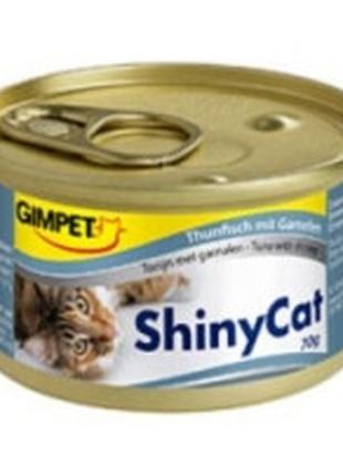 Gimpet ShinyCat Tuna with shrimp влажный корм для кошек с тунц...