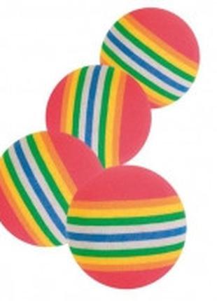 Trixie игрушка для кошки Радужные мячи, 4шт.