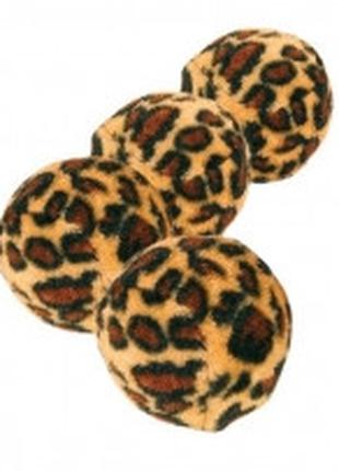 Trixie игрушка для кошки Набор мячиков Леопард, 4шт.